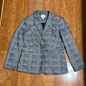 Theory Black and White Textured Blazer